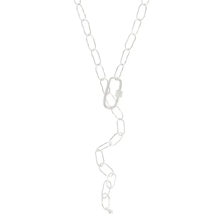 Carabiner Necklace in Silver