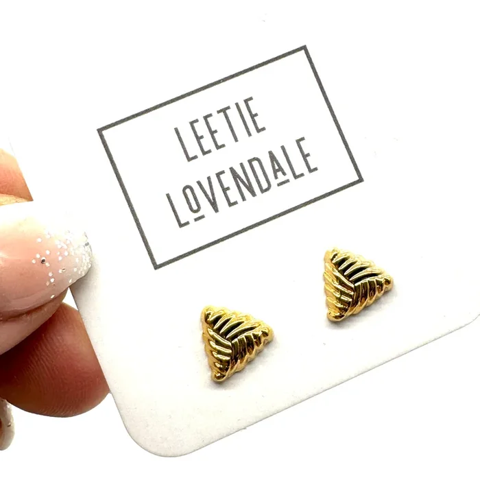 Carved Triangle Deadstock Studs