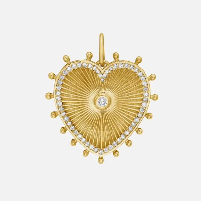 Cassandane Small Diamond Heart Medallion
