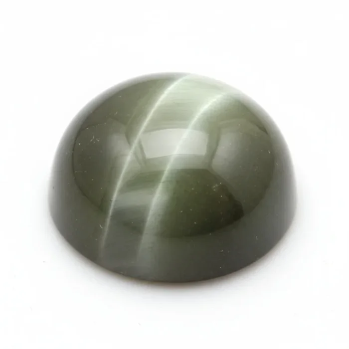 Cats Eye 1PC Large 10×10 MM Round Cabochon Gray High-Quality Precious Loose Gemstones