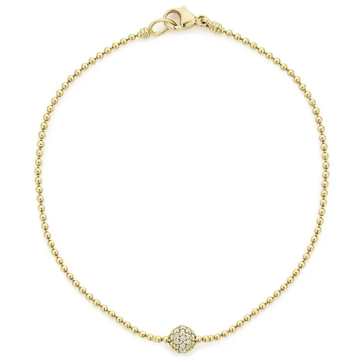 Caviar Gold 18K Gold Diamond Sphere Bracelet