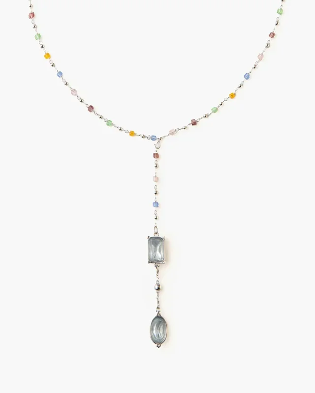 Celestial Lariat Necklace in Silver