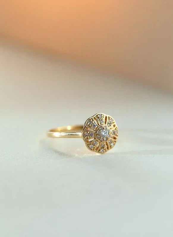 Celine diamanten ring 14k goud