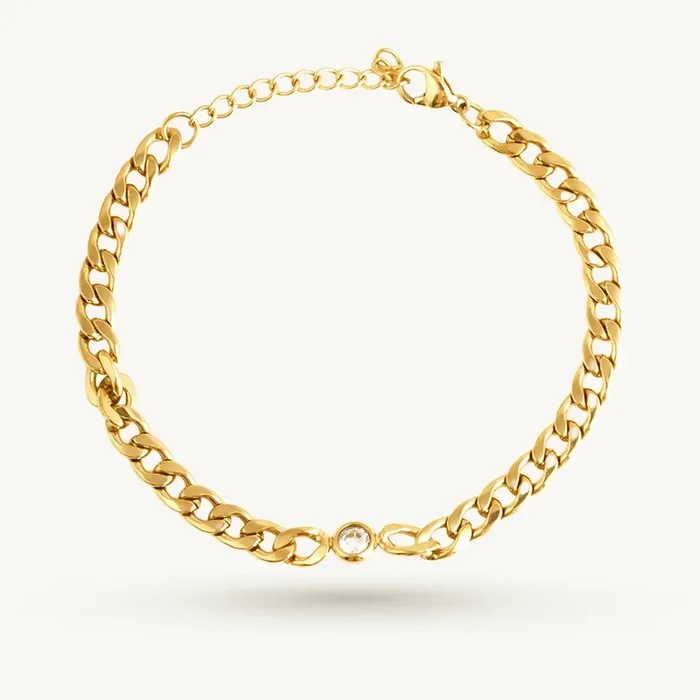 Centre Crystal Motif Chain Bracelet