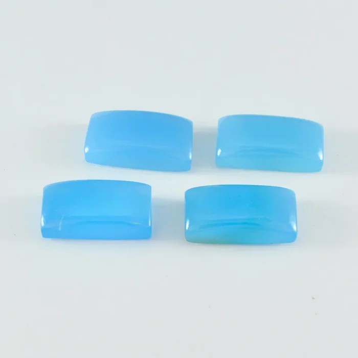 Chalcedony 10PC Tiny 3×6 MM Baguette Cabochon Blue Fiery semi Precious Gems