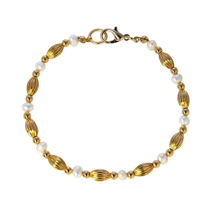 Charleston Rice Bead & Freshwater Pearl Bracelet