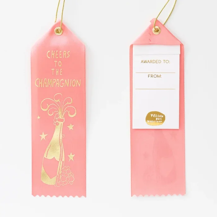 Cheers to the Champagnion – Award Ribbon Card