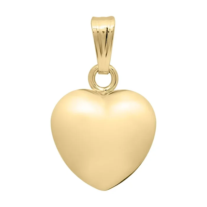 Child 14K Yellow Gold Puffed Heart Pendant Necklace