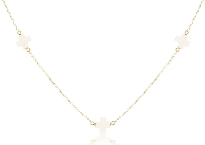 Choker Simplicity Chain Gold – Signature Cross Off-White