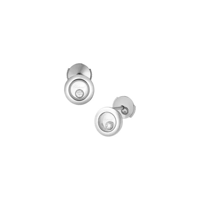 Chopard Happy Diamonds earrings in white gold and diamonds mobils – Lepage