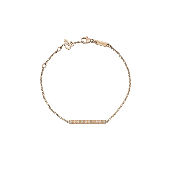 Chopard Ice Cube bracelet in rose gold and diamonds paved – Lepage
