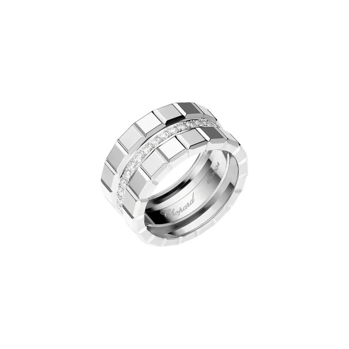 Chopard Ice Cube large ring in white gold and diamonds – Lepage