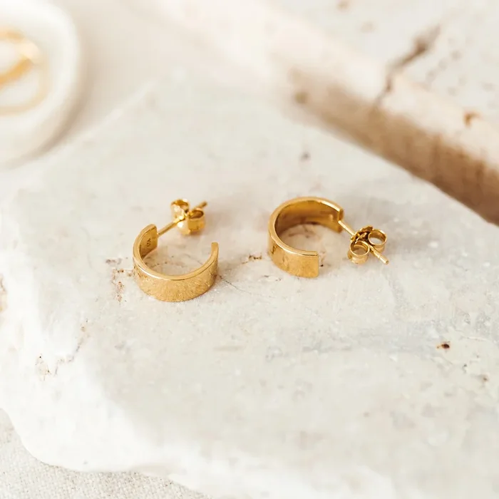 Chunky Gold Hoop Earrings – Sissel
