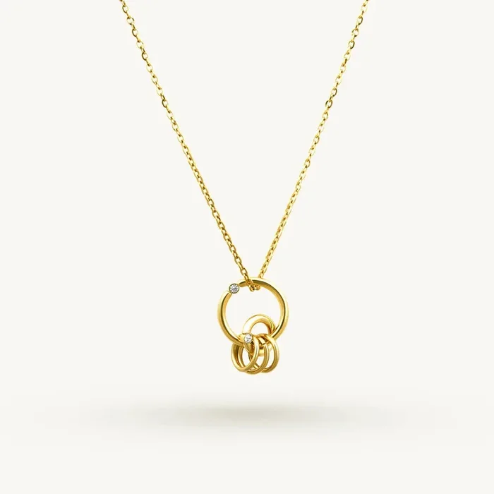 Circular Charm Pendant Necklace