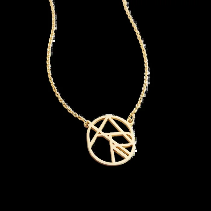 Circular Minimalist Monogram Name Necklace