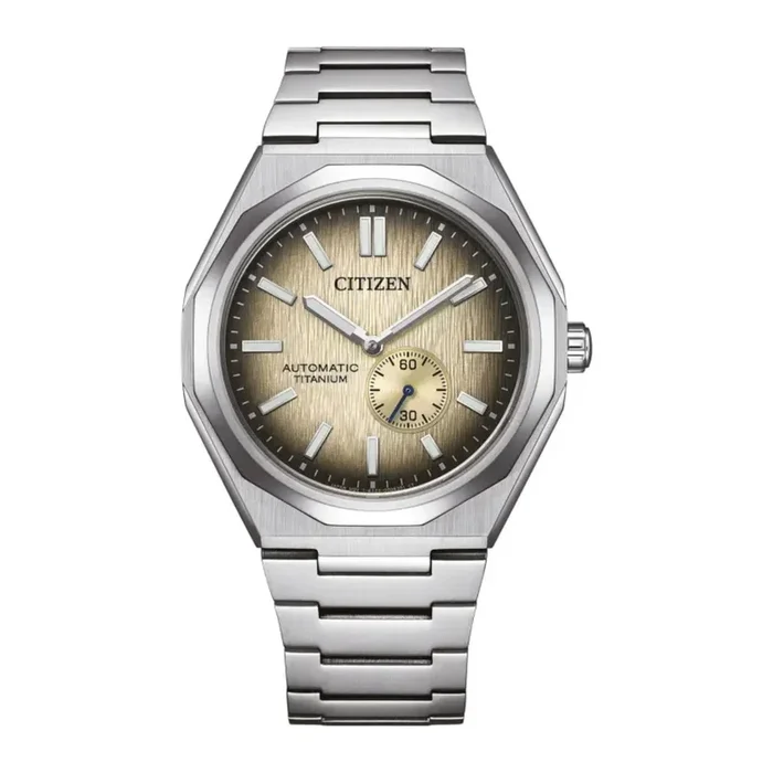 Citizen Super Zenshin 60 Super Titanium Automatic Watch with Yellow Dial and Titanium Bracelet, 40.5 mm – Lepage