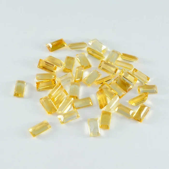 Citrine 10PC Tiny 2×4 MM Baguette Faceted Yellow Genuine Semi Precious Loose Gems