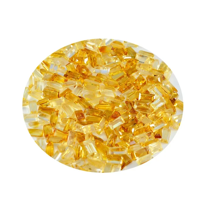 Citrine 10PC Tiny 2.5×5 MM Baguette Faceted Yellow Superior Semi Precious Loose Gemstone