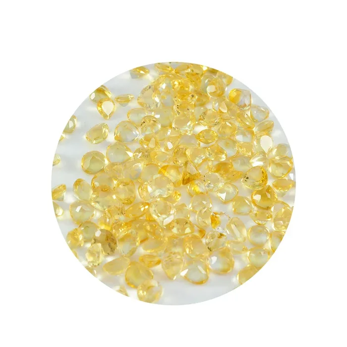 Citrine 10PC Tiny 3×3 MM Heart Faceted Yellow Fiery Semi Precious Loose Gemstone