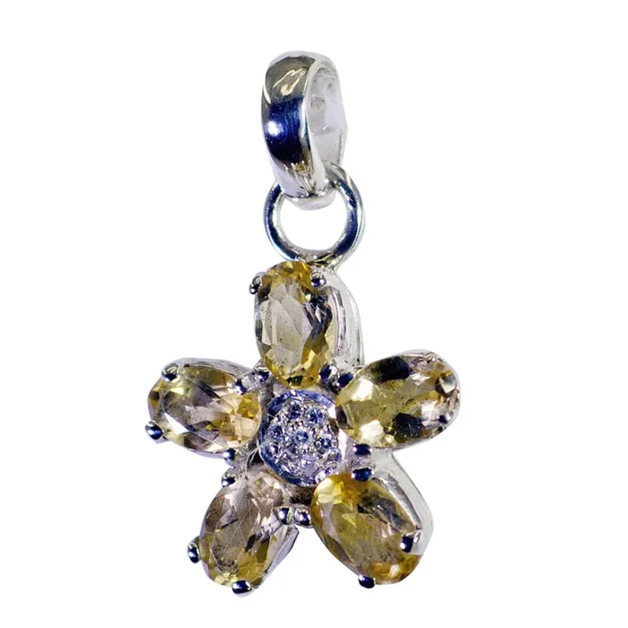 Citrine Eye-catching American Sterling Silver multiple Evelyn Bubble Yellow Pendant Jewellery