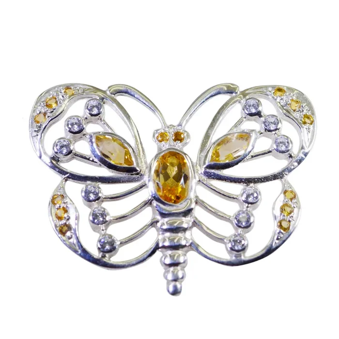 Citrine Featherlight Indian Silver multiple Zara Trendy Yellow Pendant Jewelry