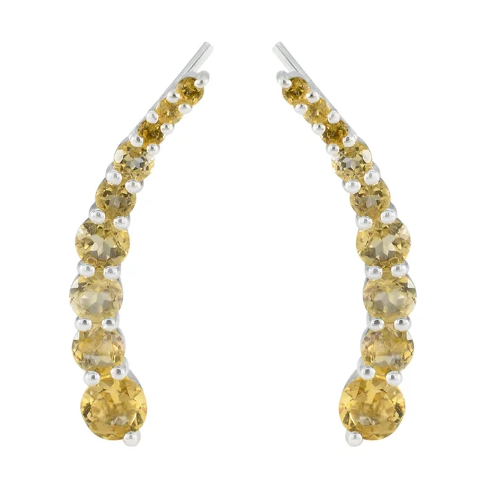 Citrine Moroccan Agustina multiple EarCuff Yellow 925 Sterling Silver Earring