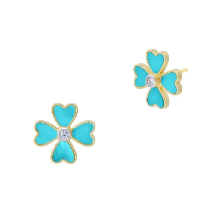 City Blooms Turquoise Stud Earrings
