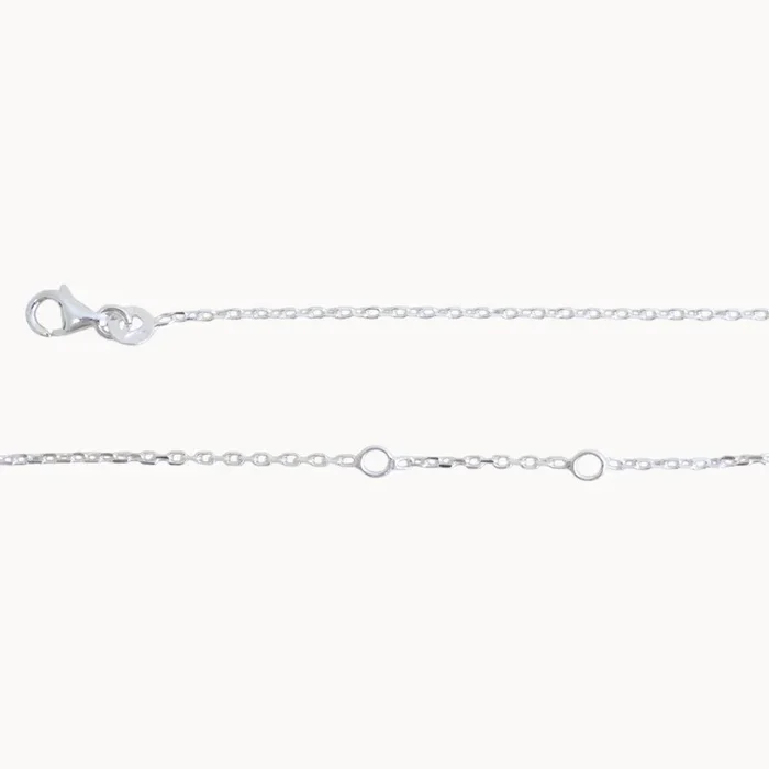 Classic chain necklace forcat mesh sterling silver