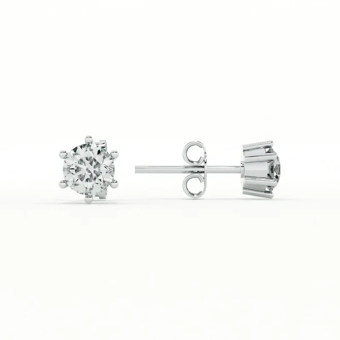Classic CZ 925 Sterling Silver Stud Earrings