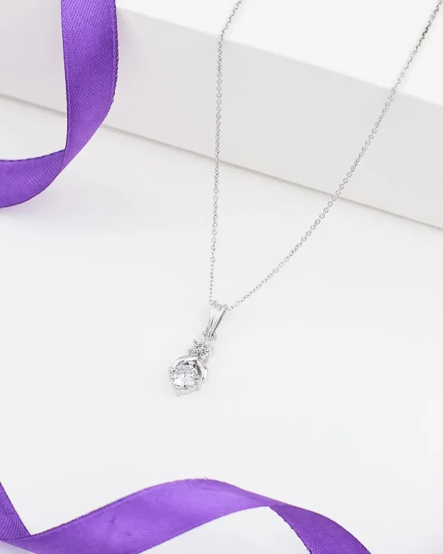 Classic Demifine Silver Pendant with Dazzling CZ Accent