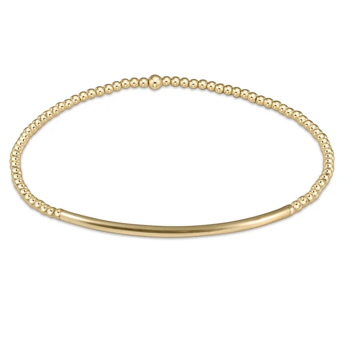 classic gold 2mm bead bracelet – bliss bar gold