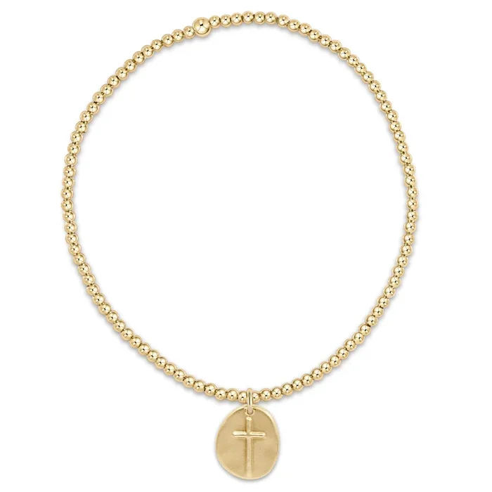 Classic Gold 2mm Bead Bracelet – Inspire Small Gold Charm