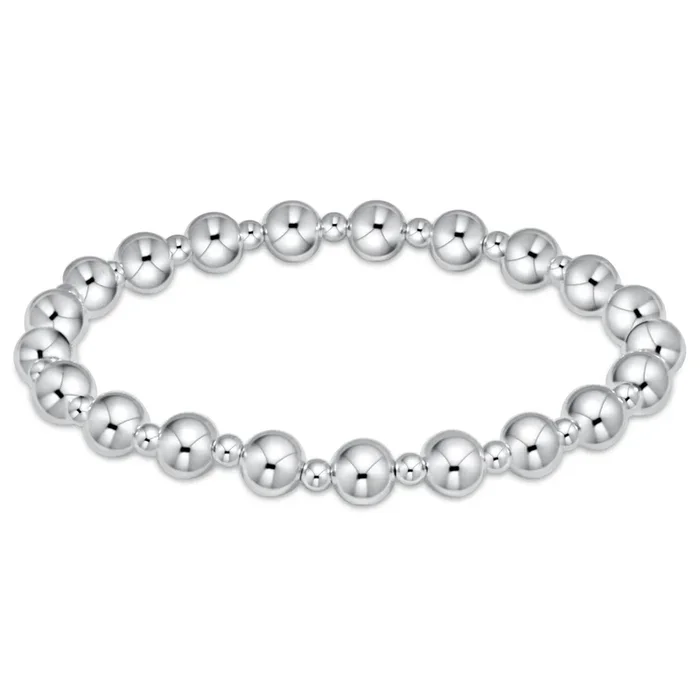 Classic Grateful Pattern 6mm Bead Bracelet – Sterling