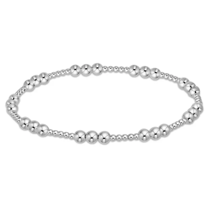 Classic Joy Pattern 4mm Bead Bracelet – Sterling