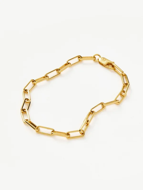 Classic Mini Paperclip Chain Bracelet | 18k Gold Plated