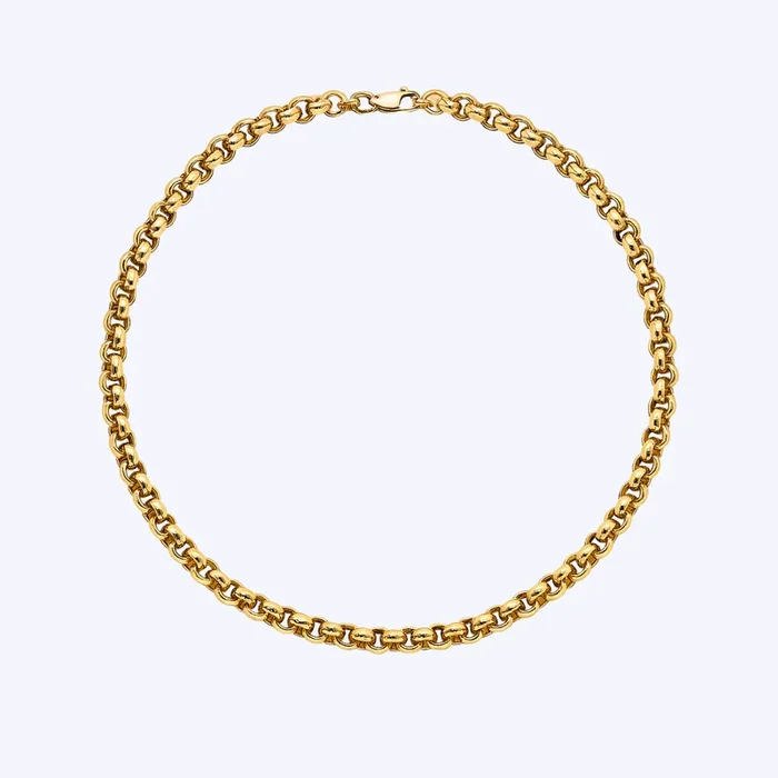 Classic Round Byzantine Link Chain Necklace