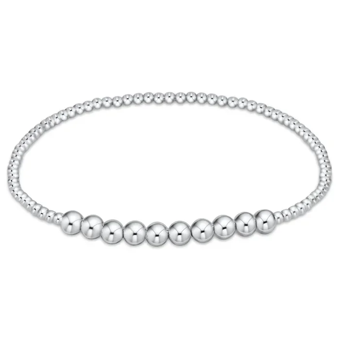 Classic Sterling Beaded Bliss 2mm Bead Bracelet – 4mm Sterling
