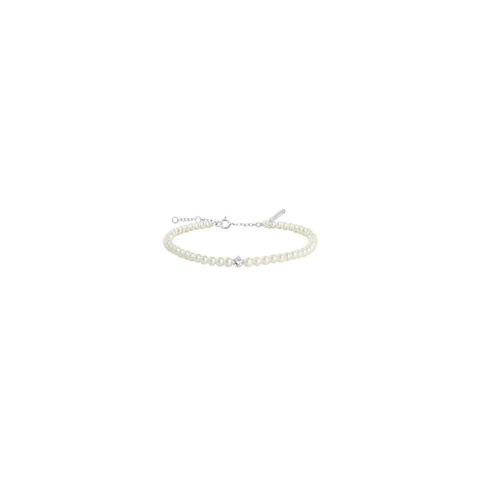 Claverin Fresh Princess Diamond bracelet in white gold, diamond and white pearls (BR-FPD-PB) – Lepage
