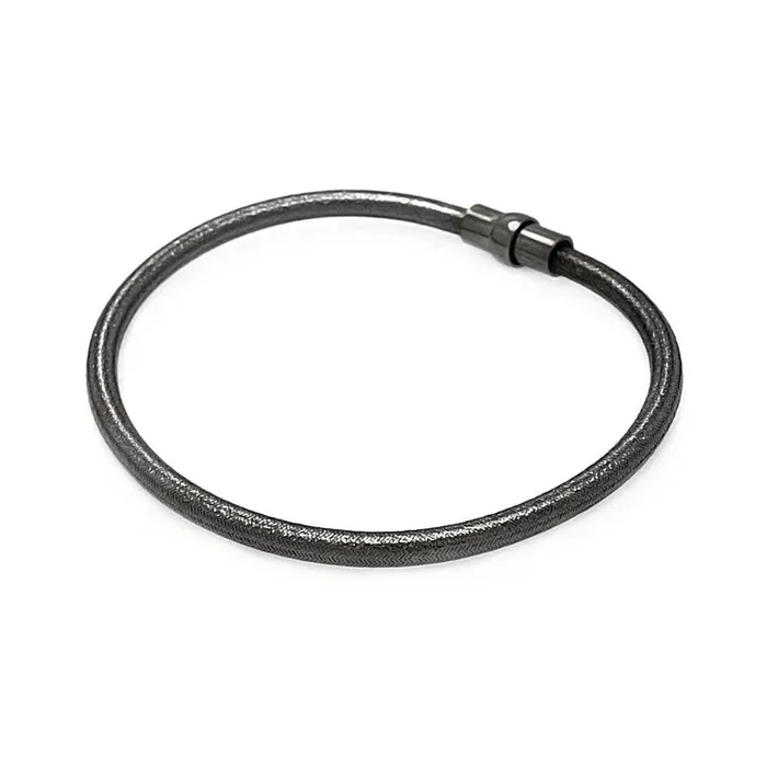 Clearance-Silver 925 Black Rhodium Plated Shiny Italian Bracelet – ITB00092BLK
