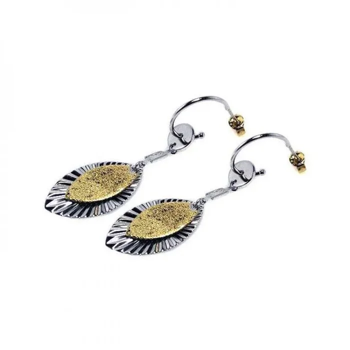 Clearance-Silver 925 Rhodium Plated Marquis Sterling Gold Rhodium Plated Marquis CZ Round Hook Earrings – STE00232