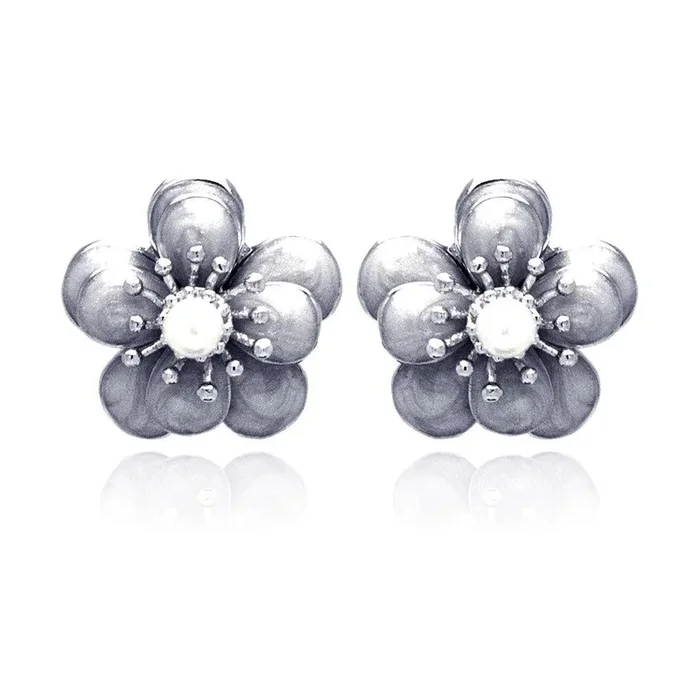 Clearance-Silver 925 Rhodium Plated Multiple Round Clear CZ Stud Earrings – BGE00183