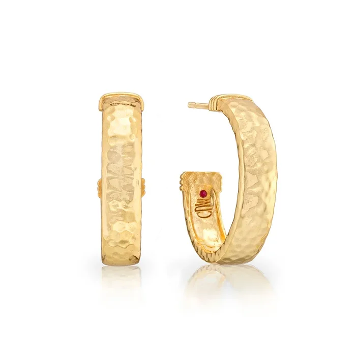 Cleopatra Classic Medium Hoop Earrings – Gold