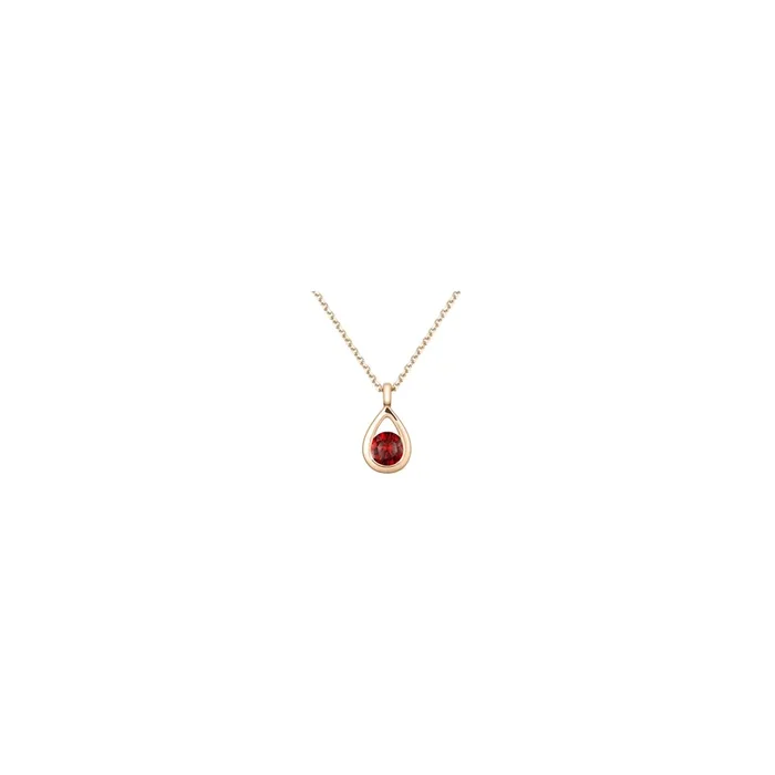 Clyde necklace in rose gold and ruby | LEPAGE