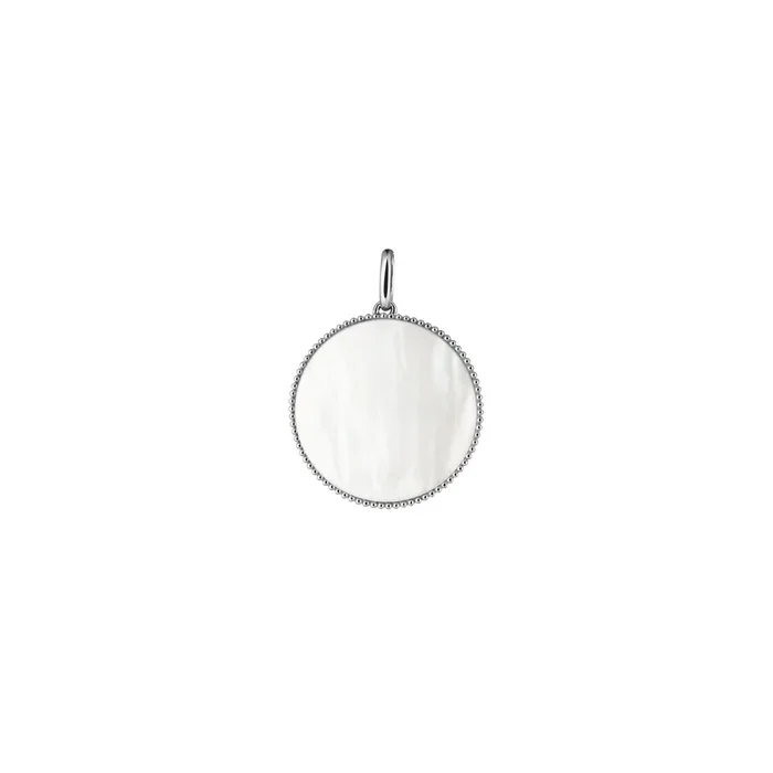 Colette Lune Perlée medal white gold and mother-of-pearl | LEPAGE