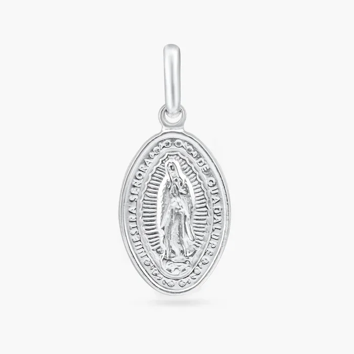 Colgante de Guadalupe grabable antideslustre en plata de ley 925 – ARP00054