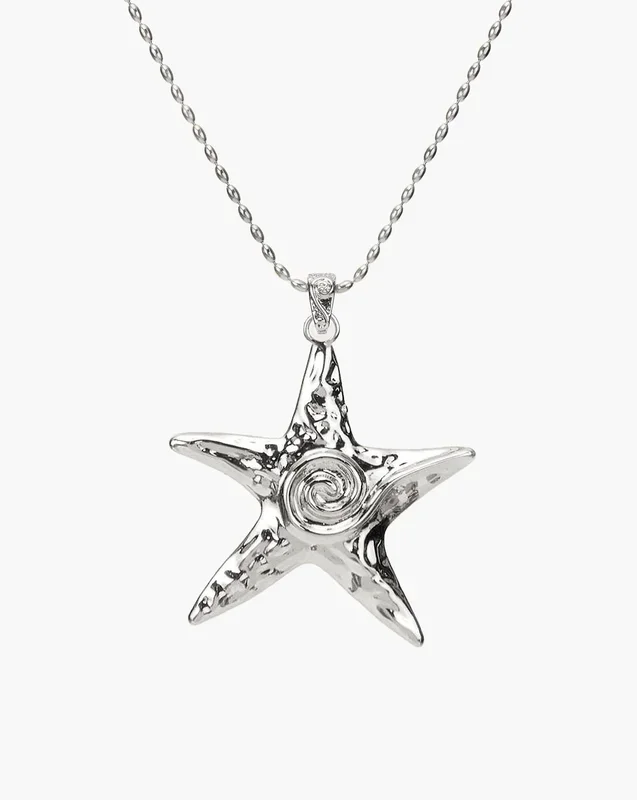Collana con grande stella marina in argento