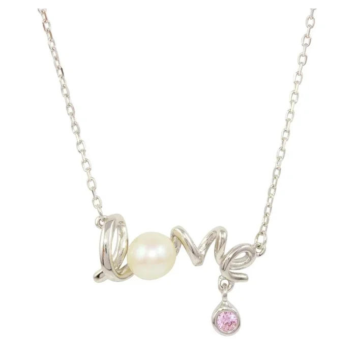 Collar con la palabra “Love” en plata de ley 925 rodiada – BGP01226