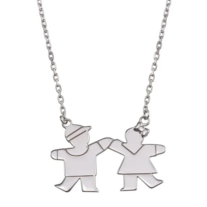 Collar de niño y niña en plata de ley 925 rodiada con circonitas – GMN00119
