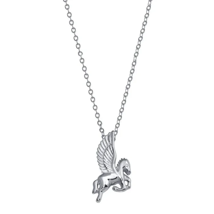 Collar de Pegaso en plata de ley 925 rodiada – STP01804