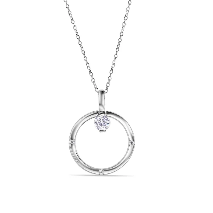 Collar de plata de ley 925 rodiada con circonitas – STP01592